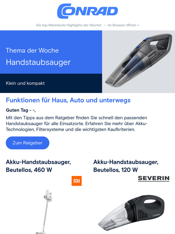 Highlight der Woche: 💨 Handstaubsauger als praktische Ergänzung im Haushalt