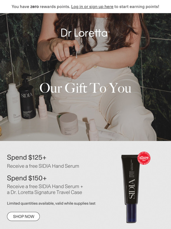 Free Gift When You Spend $125+