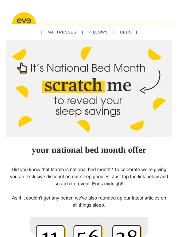 national bed month exclusive