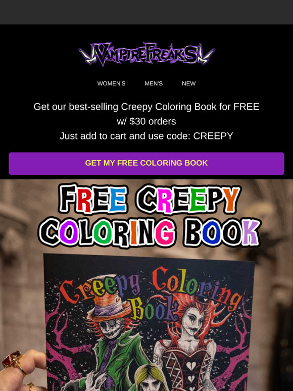 ⚡FREE Creepy Coloring Book! 💀