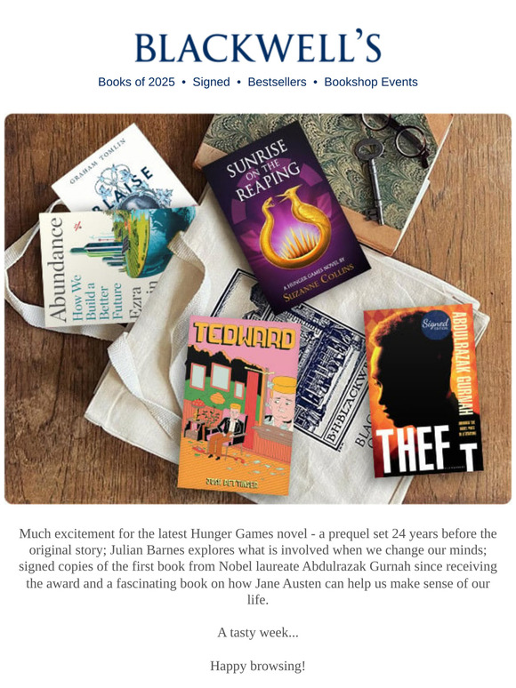A new Julian Barnes, a Nobel Laureate and a return to Panem...