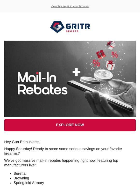 💲Saturday Savings: Up to $250 in Firearms Rebates!