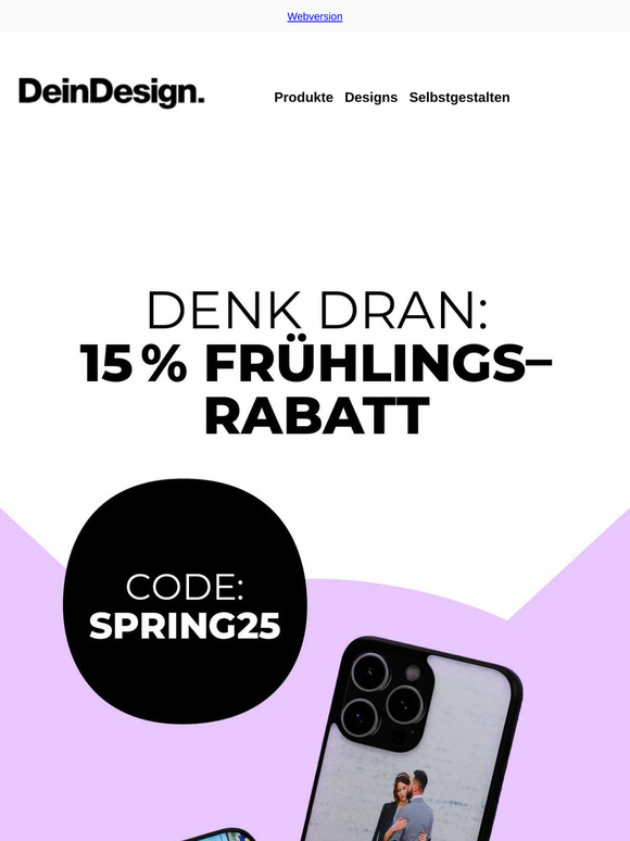 Denk dran: 15 % Frühlingsrabatt – nur noch bis morgen! 😍