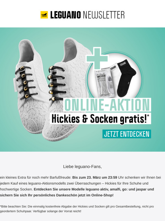 🦶  Online Aktion: Nur noch bis Sonntag 23:59 Uhr!