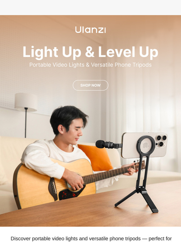Light Up & Level Up! 💡 Portable lights & phone tripods for perfect shots.