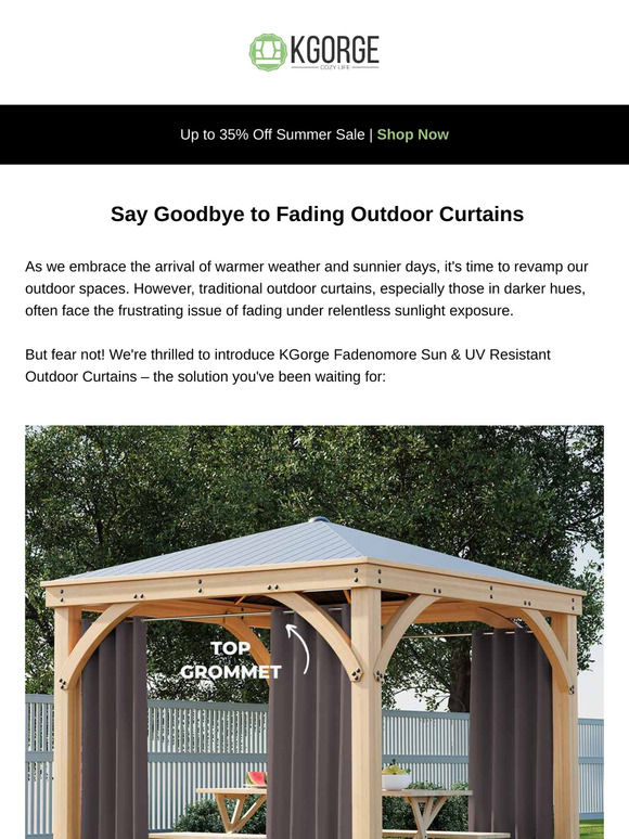 Fade-resistant Outdoor Curtains for Patio