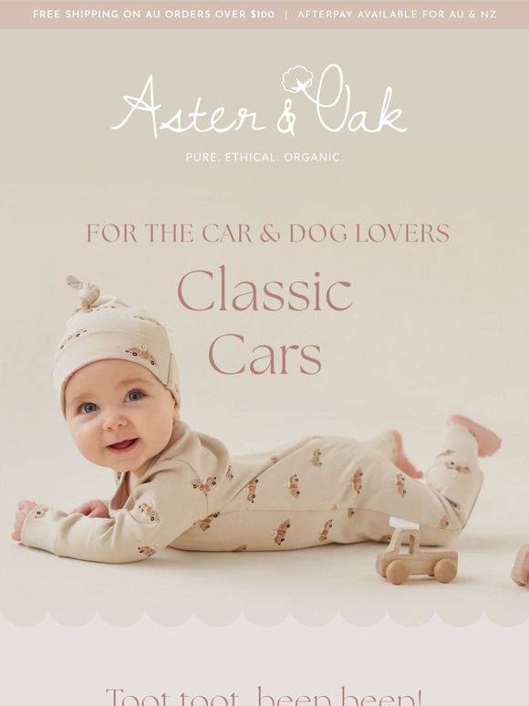 For The Little Car Lovers! 🚗 + Afterpay Day Continues 30% off selected styles...