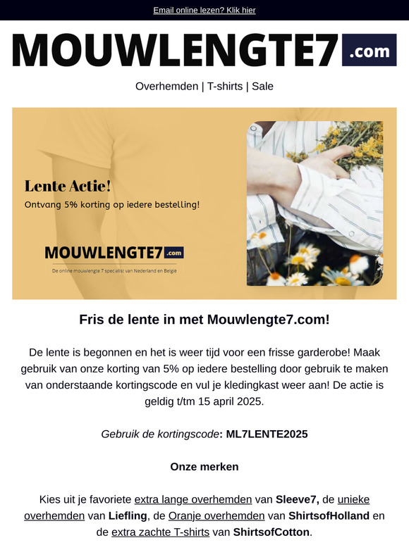 De Lente in met Mouwlengte7.com!