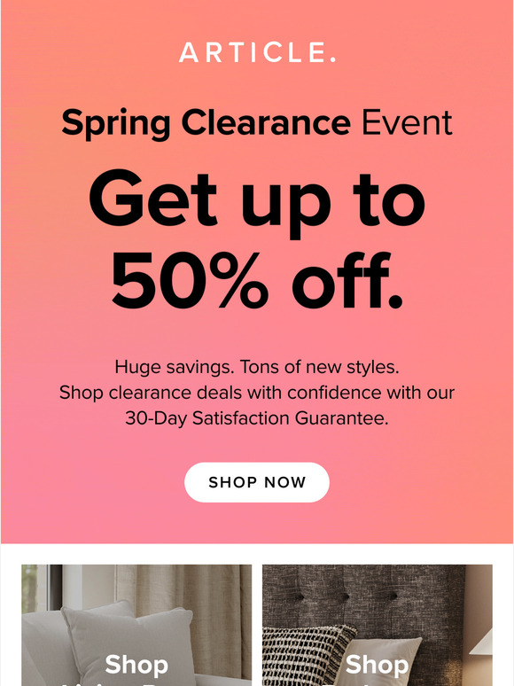 More styles added: Get up to 50% off