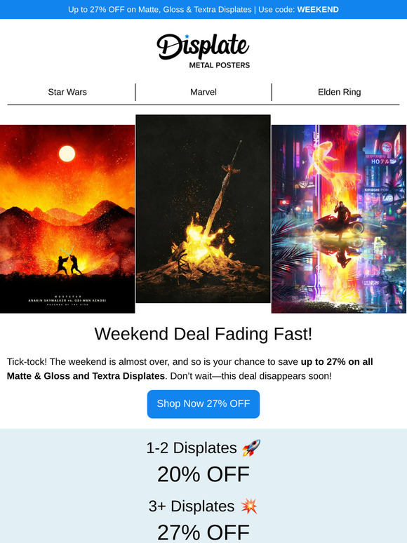 ⏳ Up to 27% OFF - Weekend Deal Ends Soon!