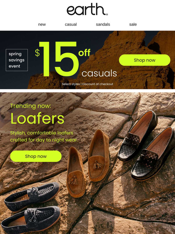 $15 OFF Stylish Casuals You'll Love