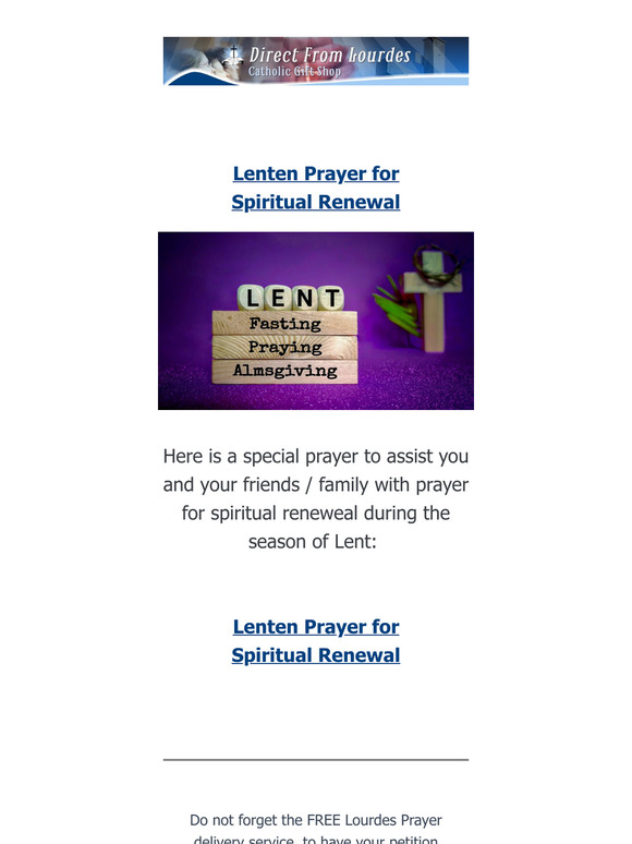 🙏 Lenten Prayer for Spiritual Renewal 🙏