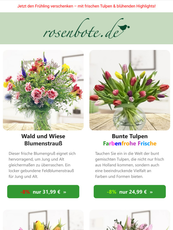 🌷 Frühlingsgrüße! Bunte Sträuße & Angebote für deine Liebsten
