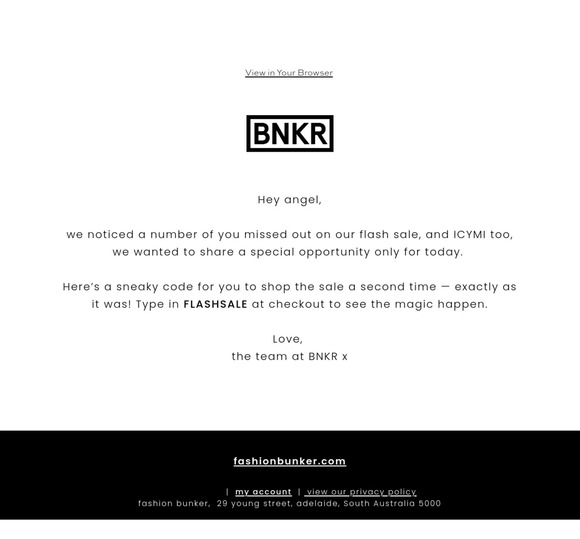 Your Invitation to Shop the Sale a Second Time 💌