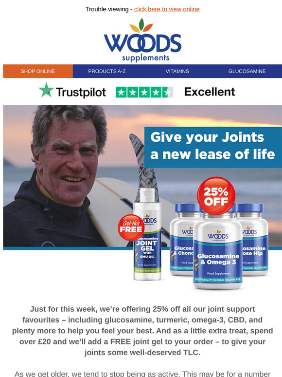 💪 25% Off Joint Support + A FREE joint gel