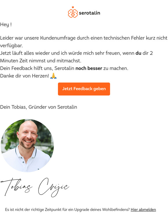 ⚠️ Die Umfrage läuft wieder