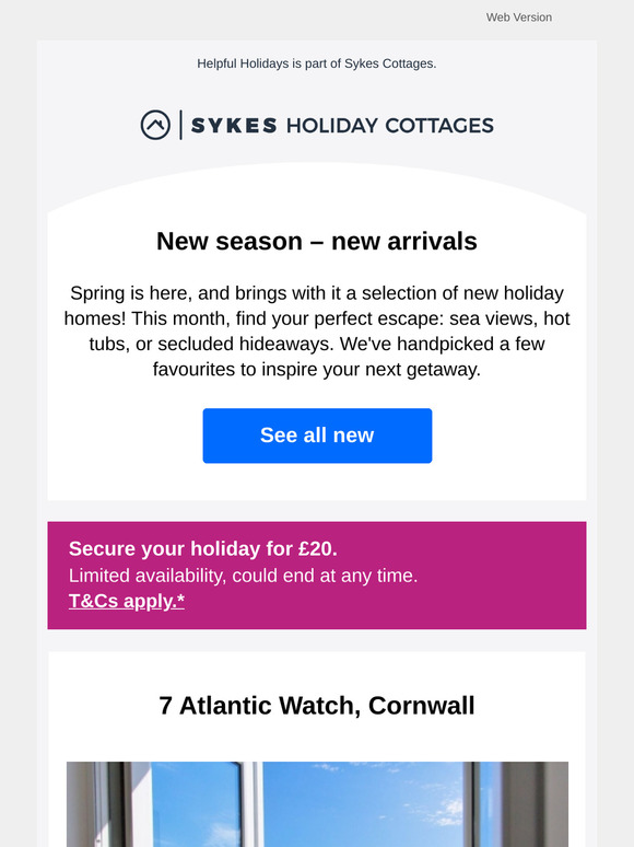 Spring arrivals: 100s of new holiday homes added! 🌱