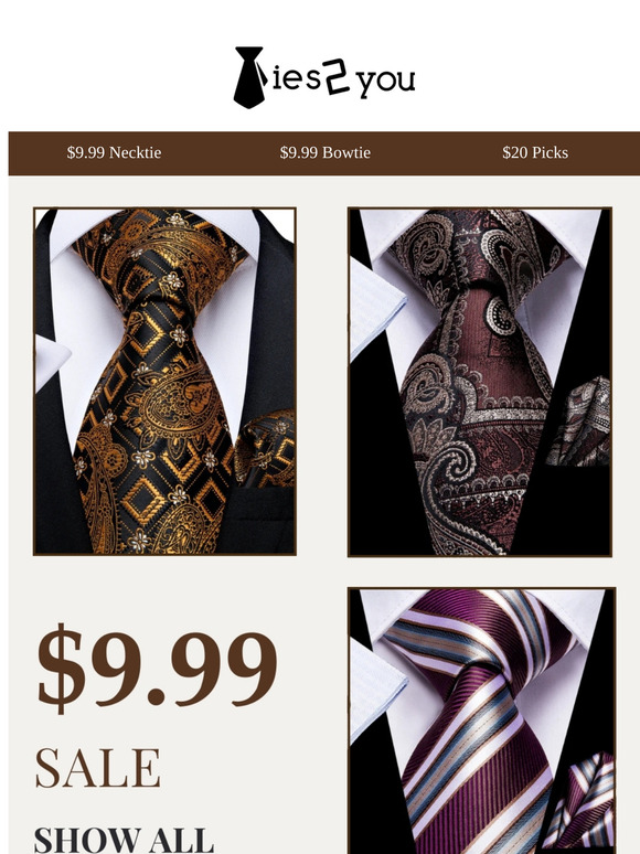 ⚡️ New $9.99 Neckties & Bowties