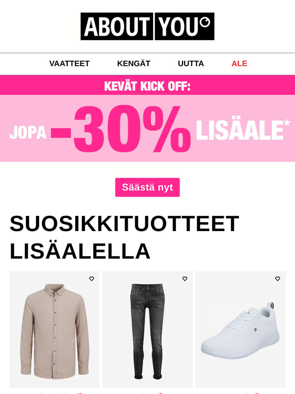 Vielä tänään! Jopa -30% LISÄALENNUS