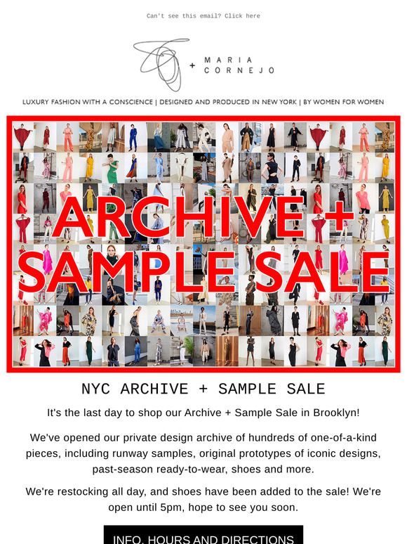 Final hours! NYC Archive + Sample Sale