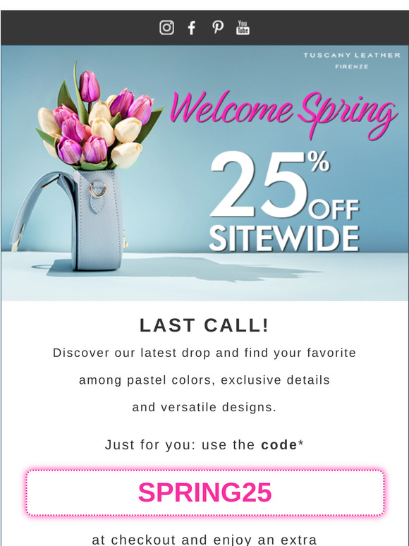 LAST CALL! 💐 -25% JUST FOR YOU