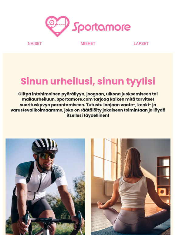 Paras varuste pyöräilyyn, joogaan, ulkojuoksuun ja mailaurheiluun