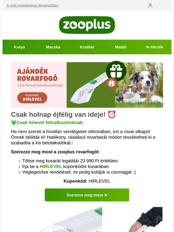 Szerezze meg ajándékunkat holnapig🎁