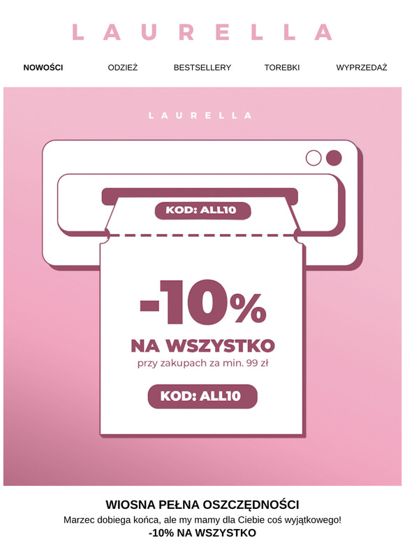 Zniżka -10% na wszystko w Laurella! 🌸