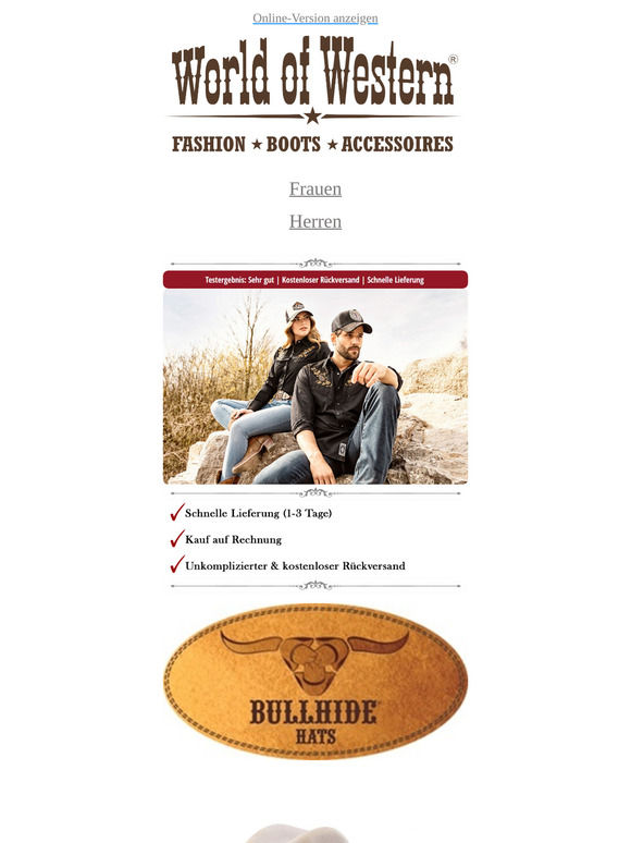 Neue Styles von Bullhide & Ariat entdecken!