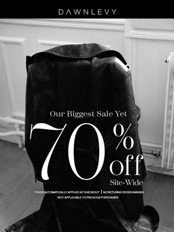 Our Biggest Sale Ever—70% Off Site-Wide!