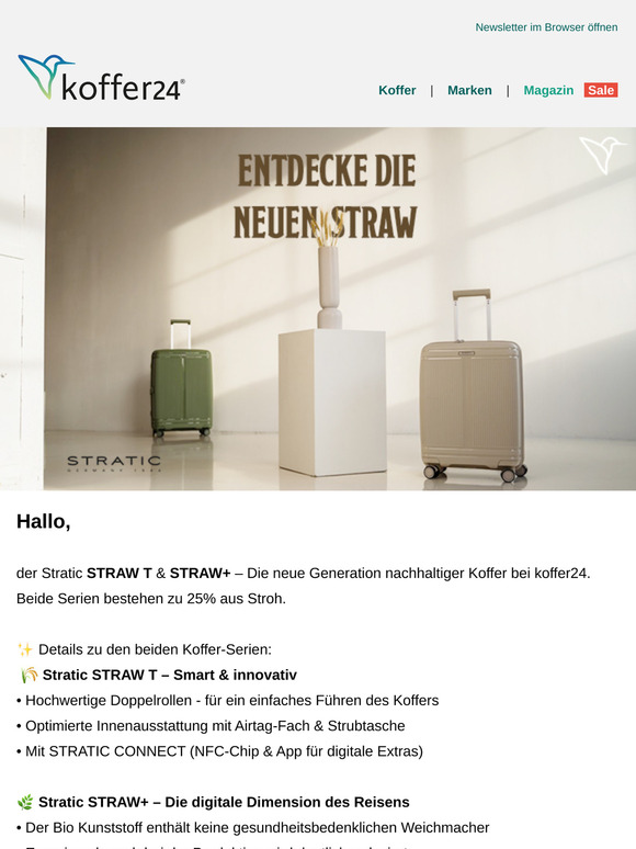 Entdecke die neuen Stratic Straw ✨🧳