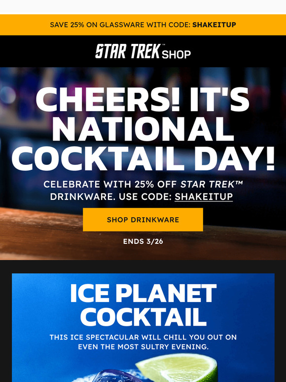 Shop 25% off Glassware for National Cocktail Day!