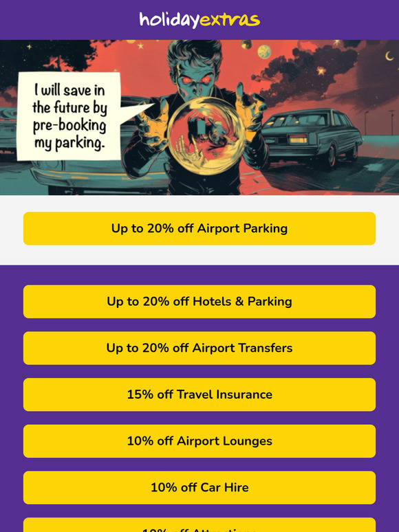 Airport Parking: Book through this email for up to 20% off