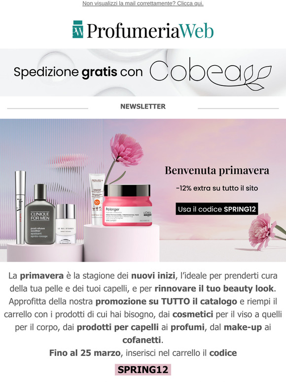 🌸 Ultimi giorni! -12% extra su tutto