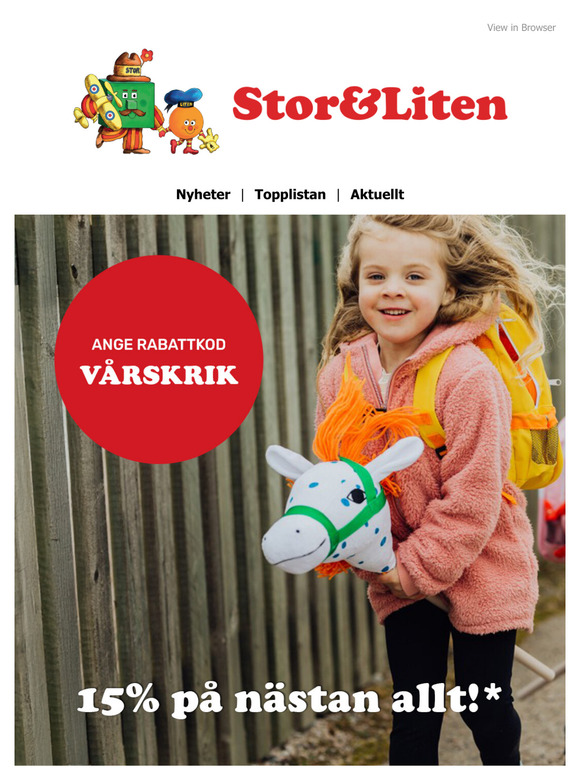 15% på nästan allt* 😎