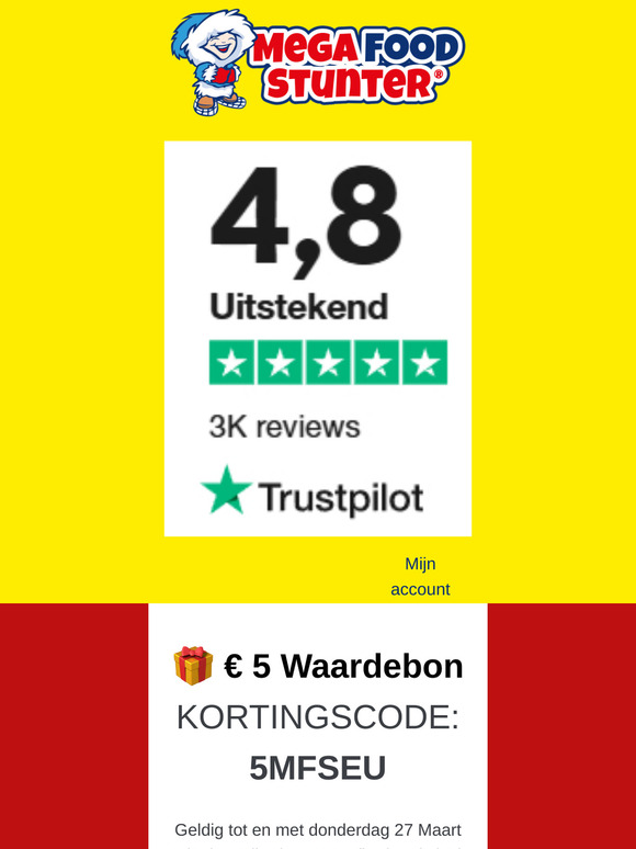 🎁 €5 Waardebon voor jou!