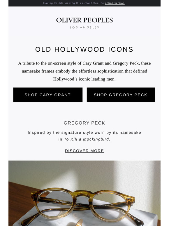 Oliver Peoples: Timeless Elegance: Frames Inspired by Cary Grant ...