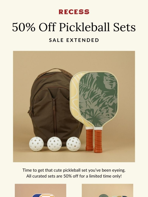 SALE EXTENDED: Pickleball Sets 50% Off