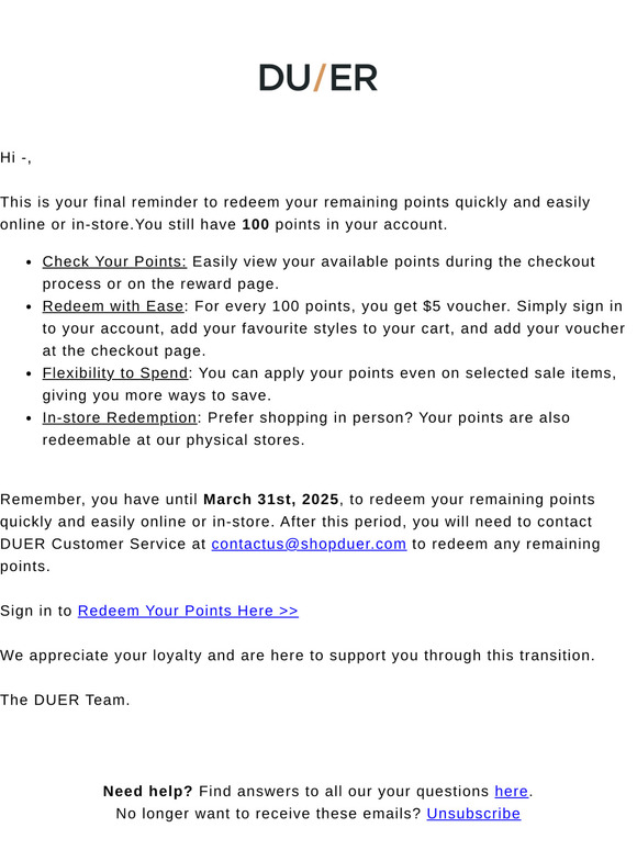 Last Days to Redeem Your Points Easily
