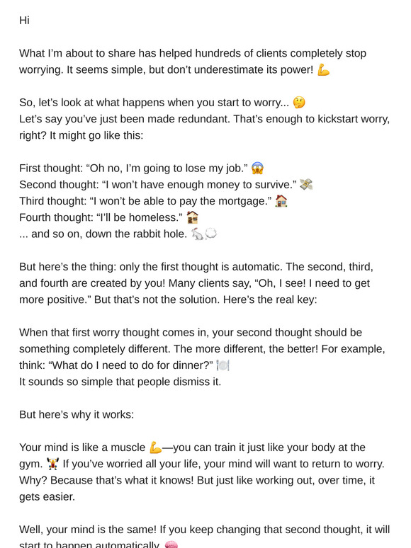 The “Stop Worrying in Its Tracks” Hack