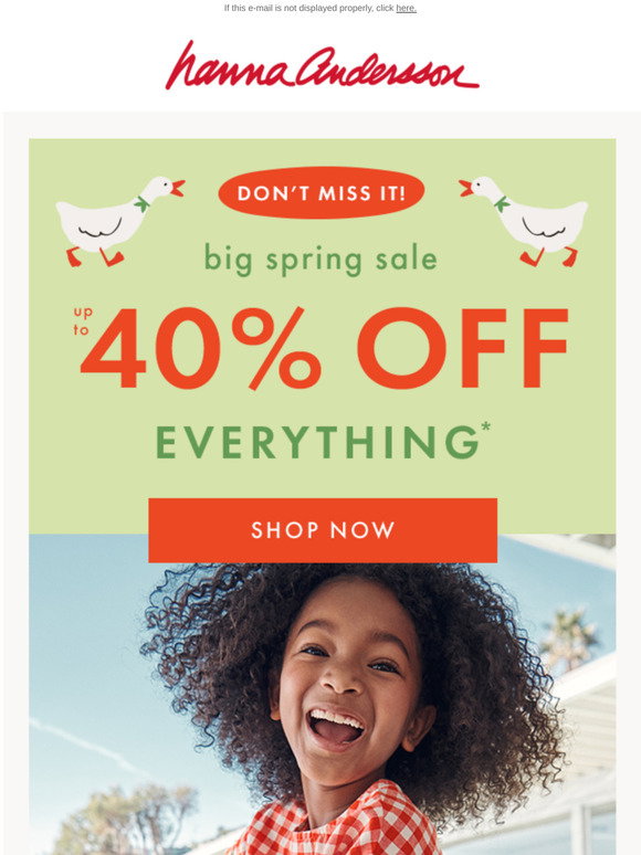 Hanna Andersson Email Newsletters: Shop Sales, Discounts, and Coupon Codes