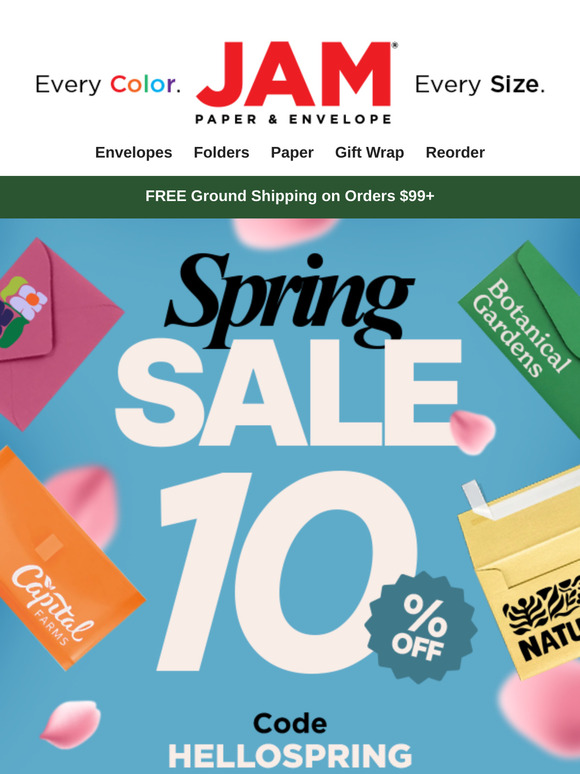 Stock up on your favorite envelopes and stationery during our Spring Sale. Enjoy 10% OFF! 💫
