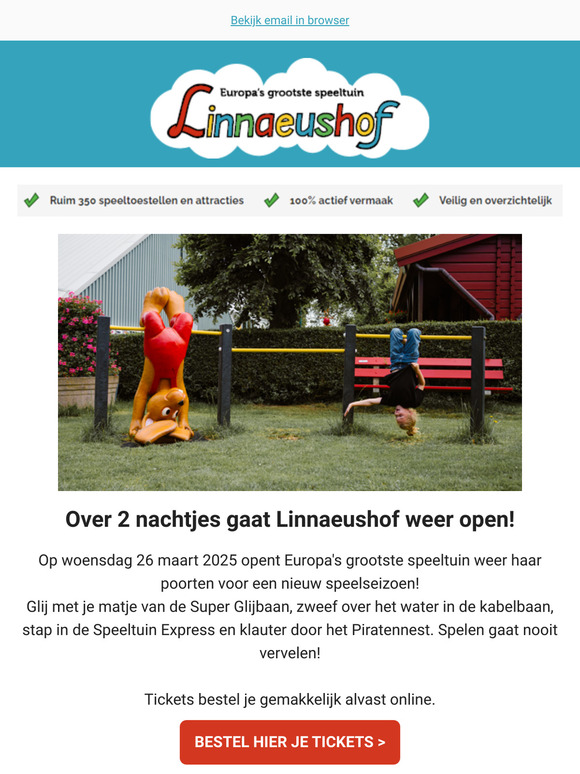 nog 2 nachtjes slapen dan gaat Linnaeushof weer open!