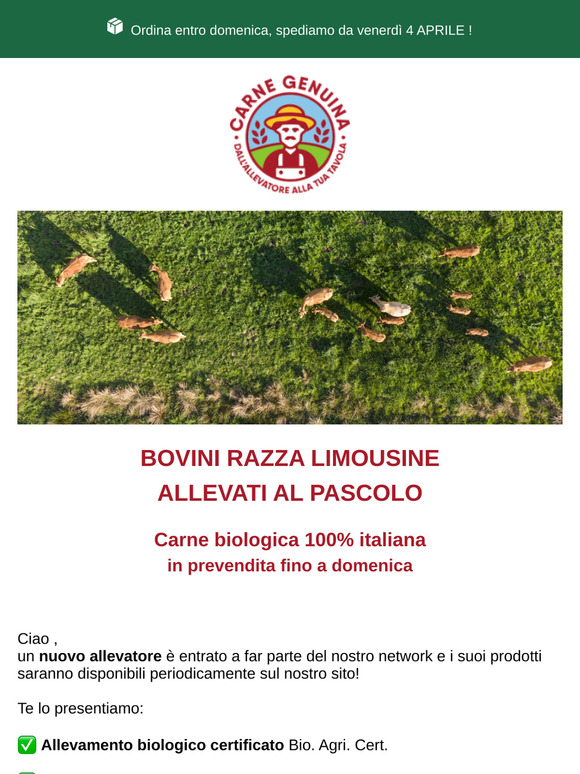 🥩 Manzo Bio disponibile!