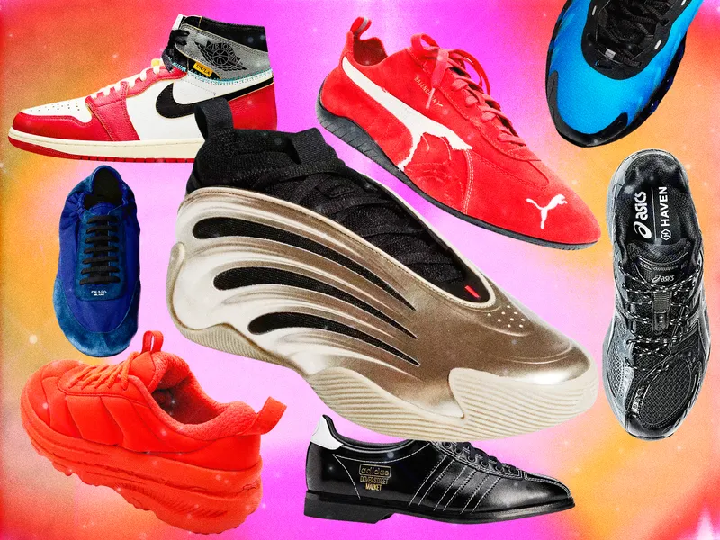 Image may contain: Clothing, Footwear, Shoe, Sneaker, and Person
