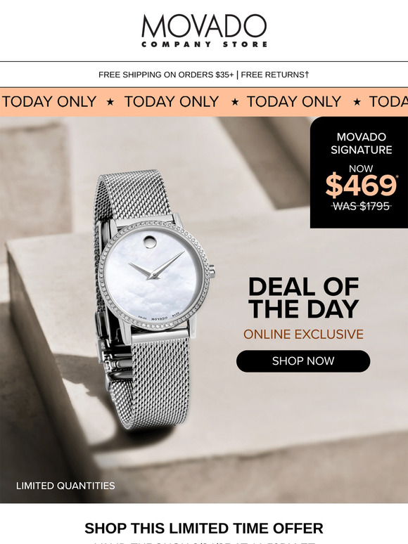 DEAL OF THE DAY: Movado Signature
