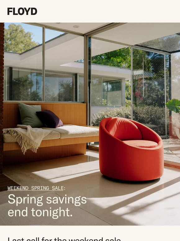 Our weekend spring sale ends tonight!