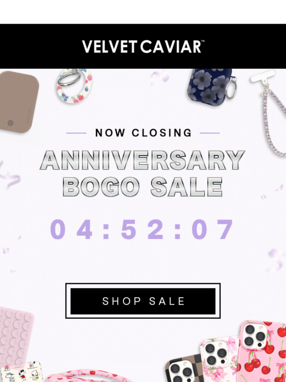 [4 hours left] Anniversary BOGO Sale! ⏰