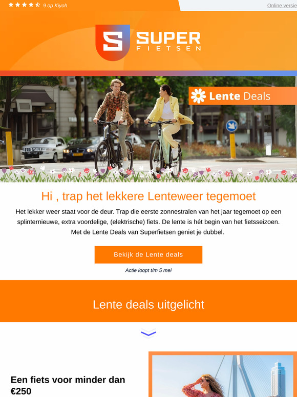 Trap de lente in samen met Superfietsen
