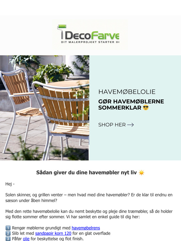 Gør havemøblerne sommerklar ☀️